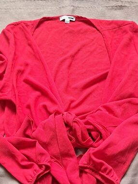 Fashion Nova Red Tie Top
